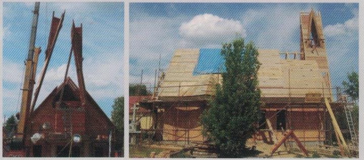 Budeč stavba střechy